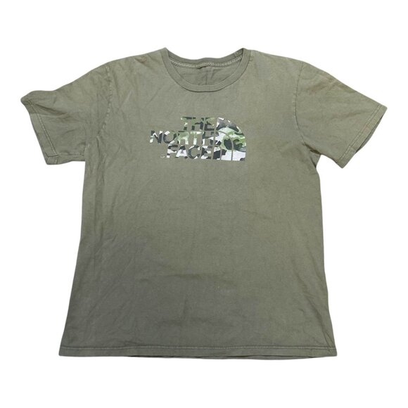 The North Face Other - The North Face Olive Green Camo Logo Graphic Tee Shirt Short Sleeve Mens M READ
